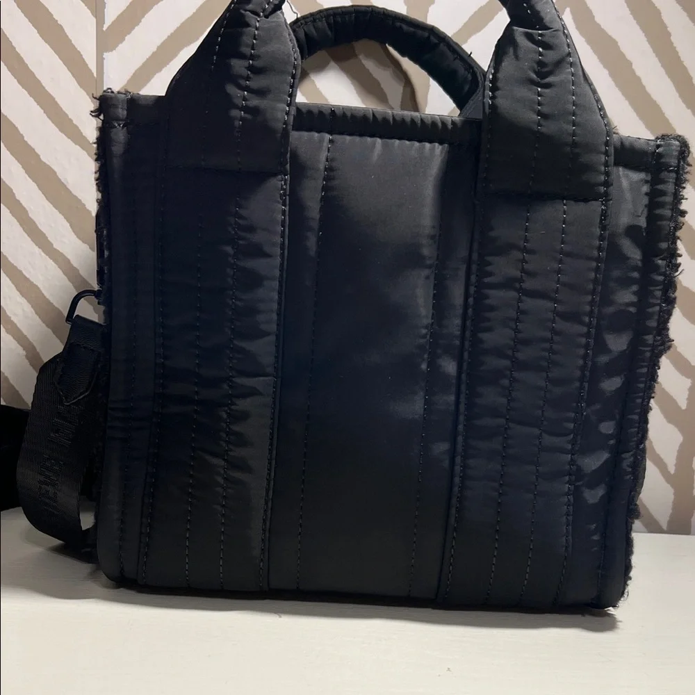 Steve Madden Black Quilted Nylon/Sherpa Tote - Picture 7 of 7